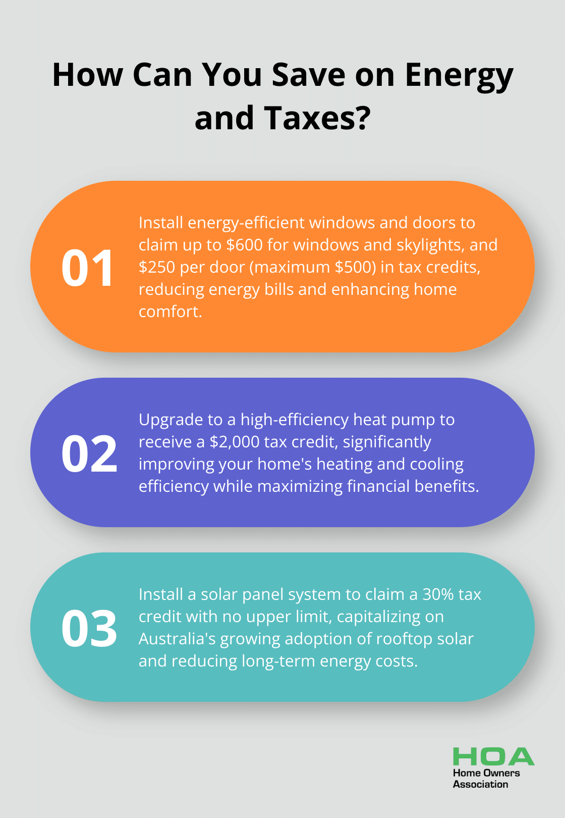 Infographic: How Can You Save on Energy and Taxes? - 2024 federal tax credits for energy efficient home improvements