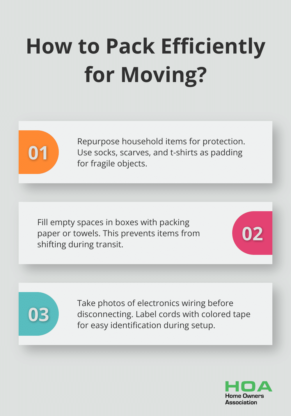 Infographic: How to Pack Efficiently for Moving? - home packing tips